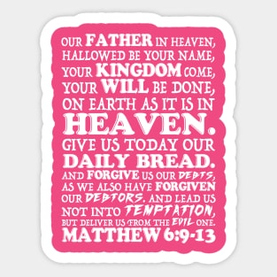 Lord's Prayer Sticker